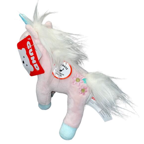 Gund 7" Plush Unicorn Chatters Stuffed Toy Magical Sound Shooting Star Gift - Picture 6 of 12